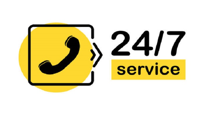 icône de 24 heures - service de permanence téléphonique - serenity