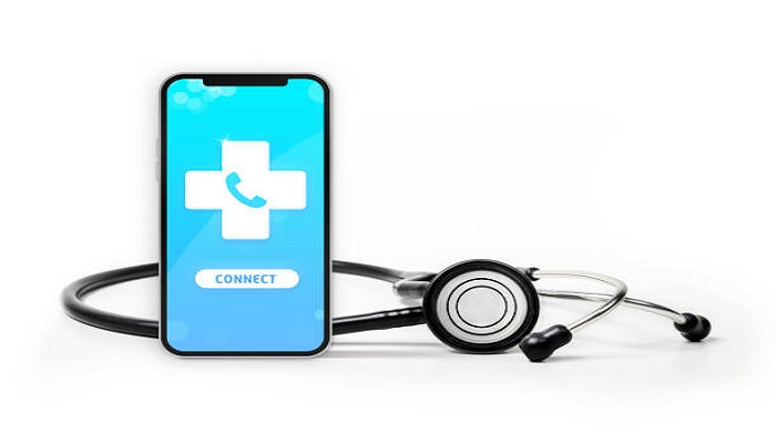 Concept de service médical en ligne - standardiste téléphonique médical - Serenity